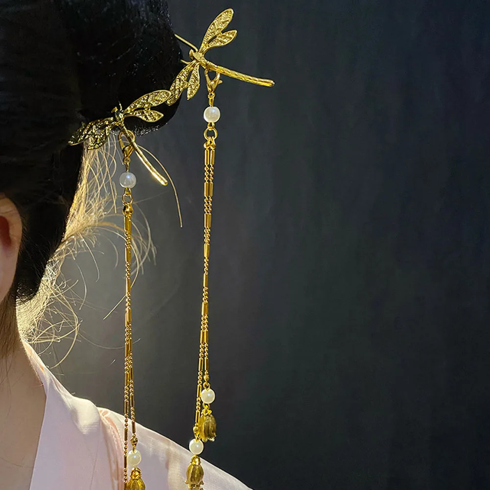 

Металлические палочки Hanfu в китайском стиле, женские заколки для волос, заколки для волос, палочки для еды, головные уборы, свадебные украшен...