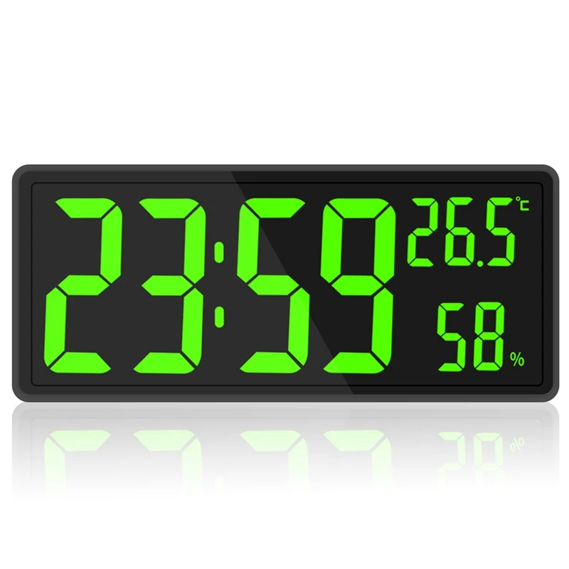

Promotion! LED Digital Wall Clock, Large Digits Display,Indoor Temperature&Humidity,For Farmhouse, Home,Classroom,Office