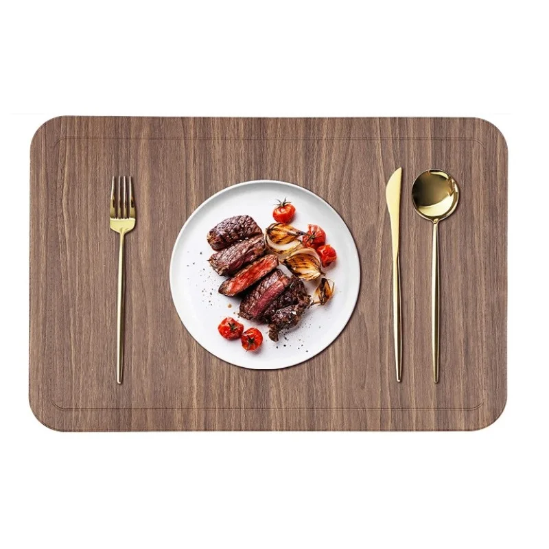 

Inyahome Outdoor Modern Faux Fur Wood Placemat Set of 1/4/6 Tableware Mats Used for Tabletop Dining Protection салфетки на стол