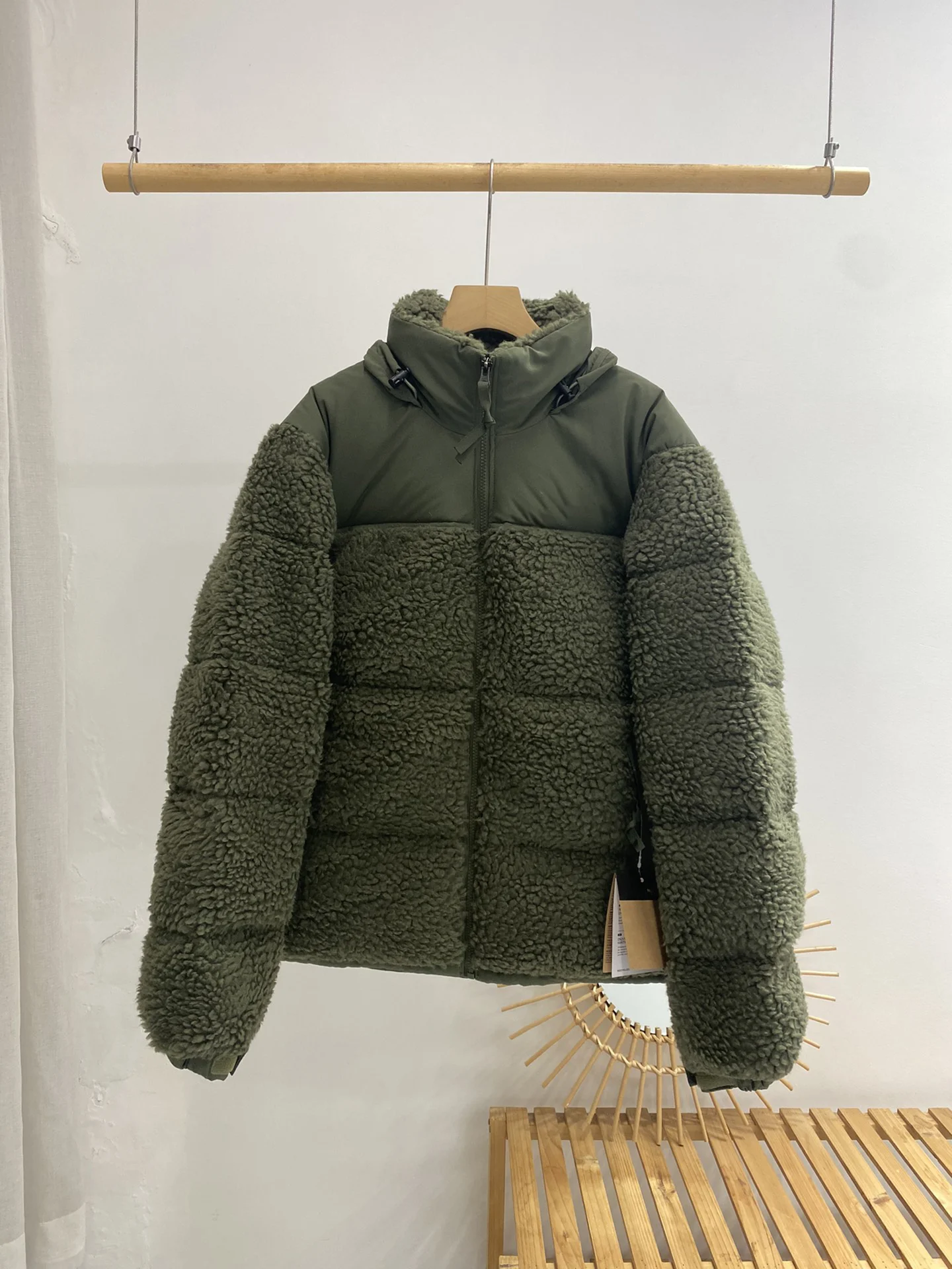Winter men's down jacket stand up collar jacket for women suede fur jacket for women to keep warm, thickened lamb jacket
