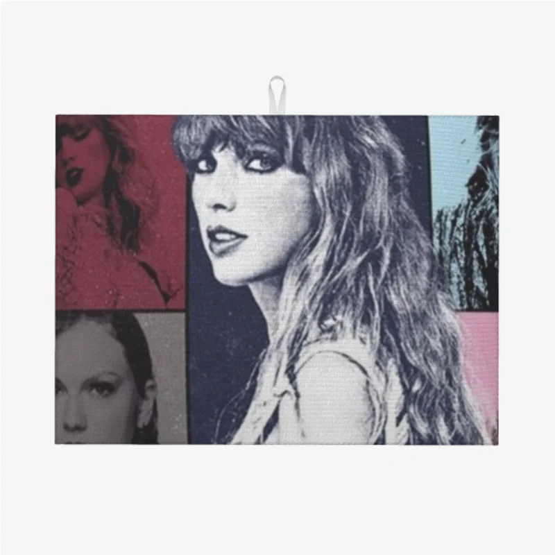 

Taylor,Swift,Eras Tour Dish Drying Mat For Kitchen Counter, Absorbent Reversible Dish Draining Mat,Rack Pad For Countertop
