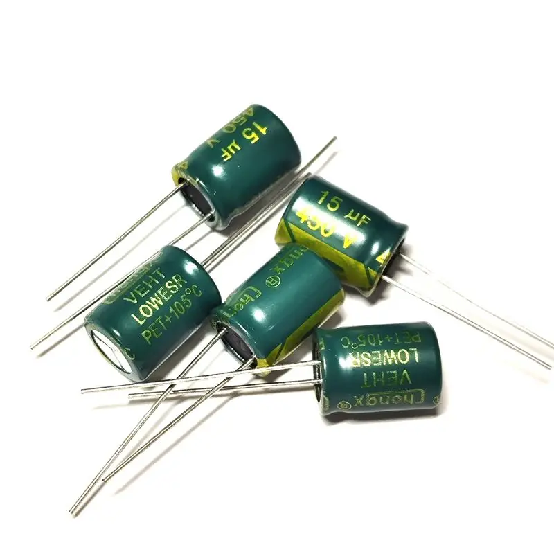 Алюминиевый электролитический конденсатор 15uF 450V 15MFD вольт 10*13 мм радиальный 15mf450v