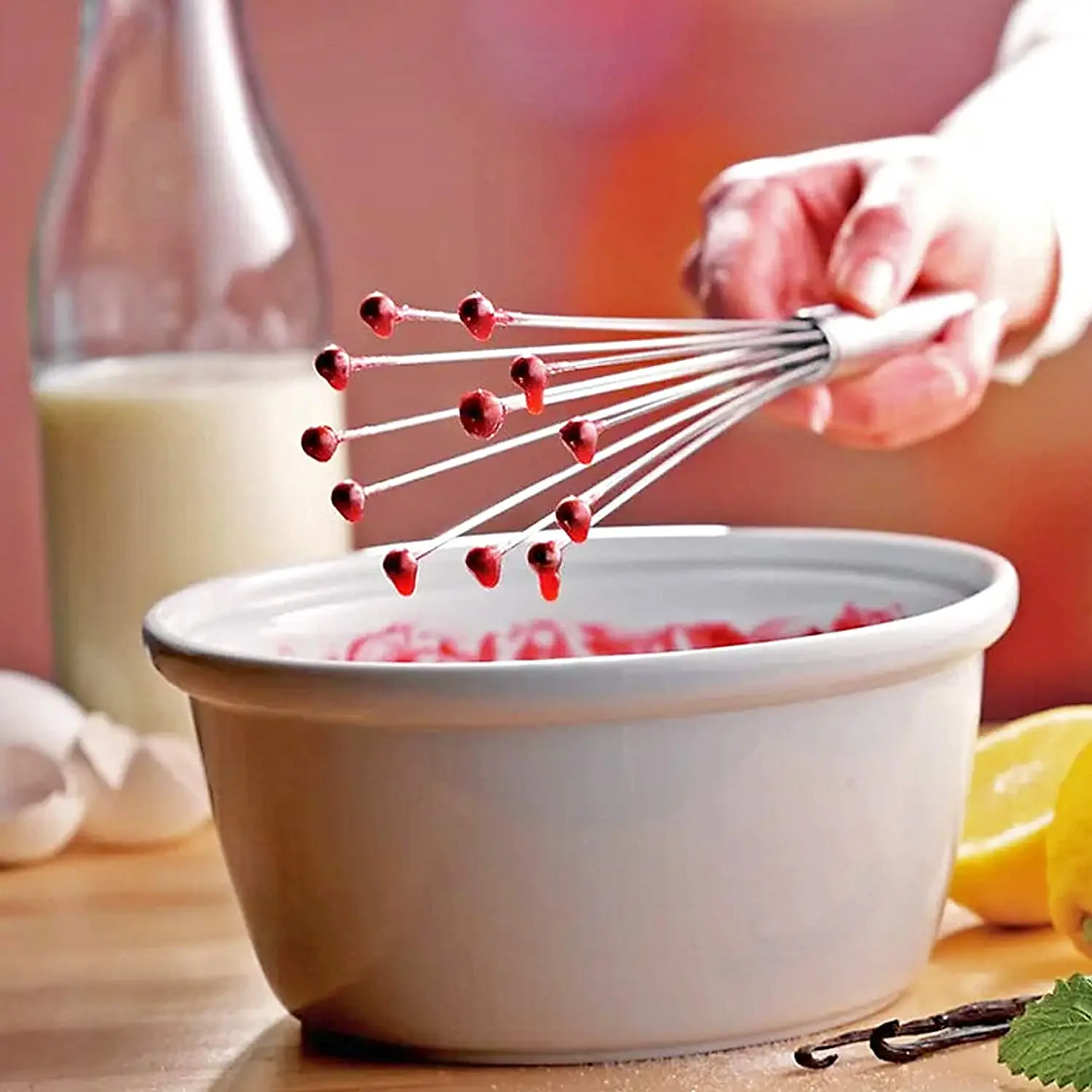 2 шт. венчик для готовки яиц из нержавеющей стали шариков стальной проволоки