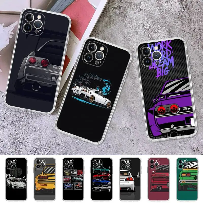 

RuiCaiCa JDM Sports Cars Comic Phone Case For iPhone 8 7 6 6S Plus X SE 2020 XR XS 14 11 12 13 Mini Pro Max Mobile Case