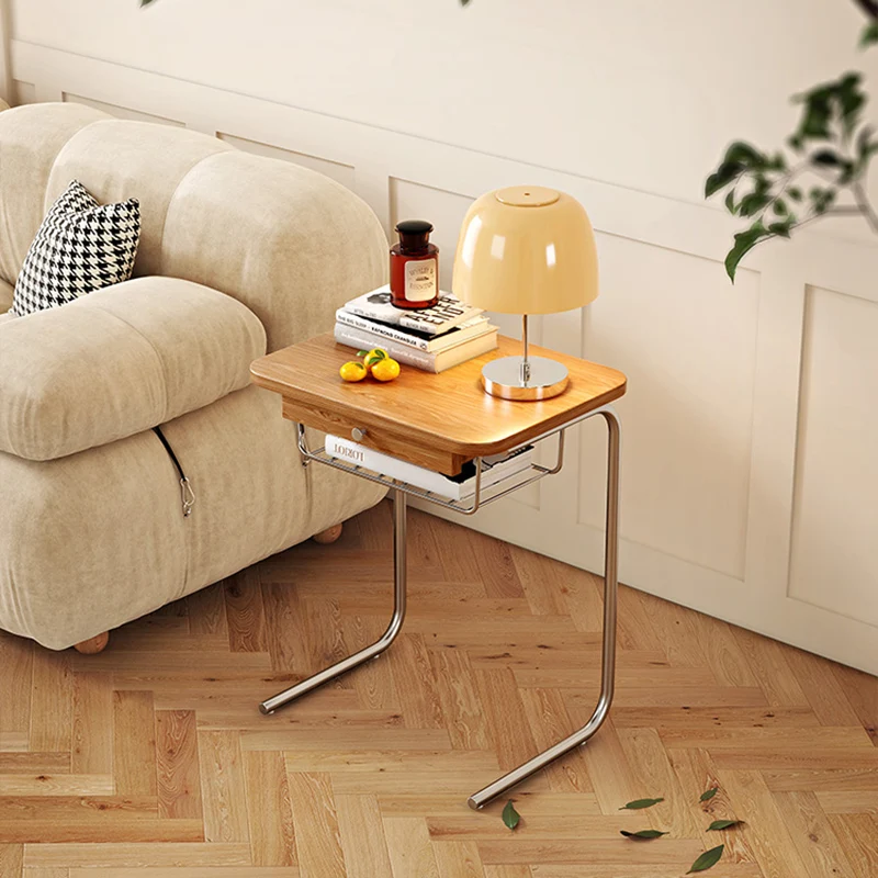 

Nordic Sofa Side Table Modern Nightstands Floor Minimalist Hallway Books Tea Coffee Tables Storage Bedroom Muebles Furniture