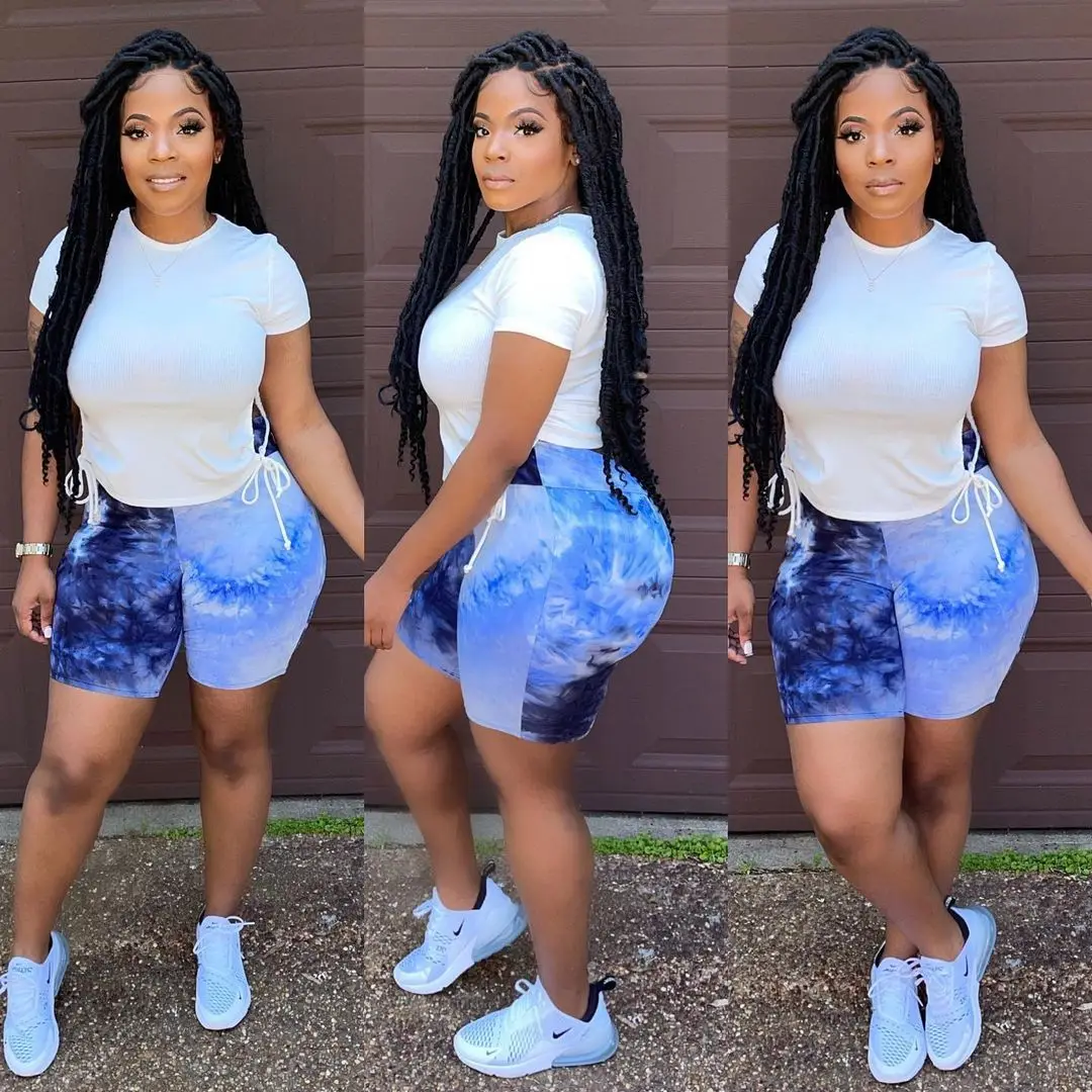 Summer Women Two Piece Set Sportswear T-Shirts and Shorts Ladies Casual O-Neck Pullover Short Sleeve T-Shirt Tracksuits