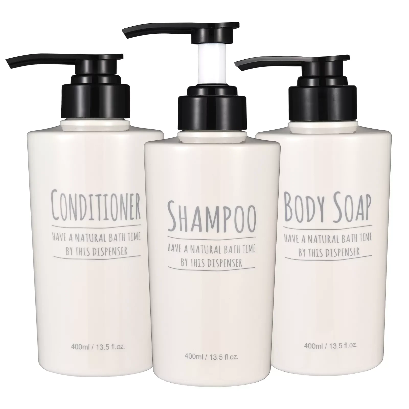 

2022 3pcs Liquid Soap Dispenser Bottle Set Shampoo Body Wash Shower Gel Bottle Outdoor Travel Empty Bottle Set 400ml