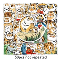 103050pcs fat tiger cartoon creative stickers cute kawaii animal stickers kids toys diy laptop car motorcycle decal stickers