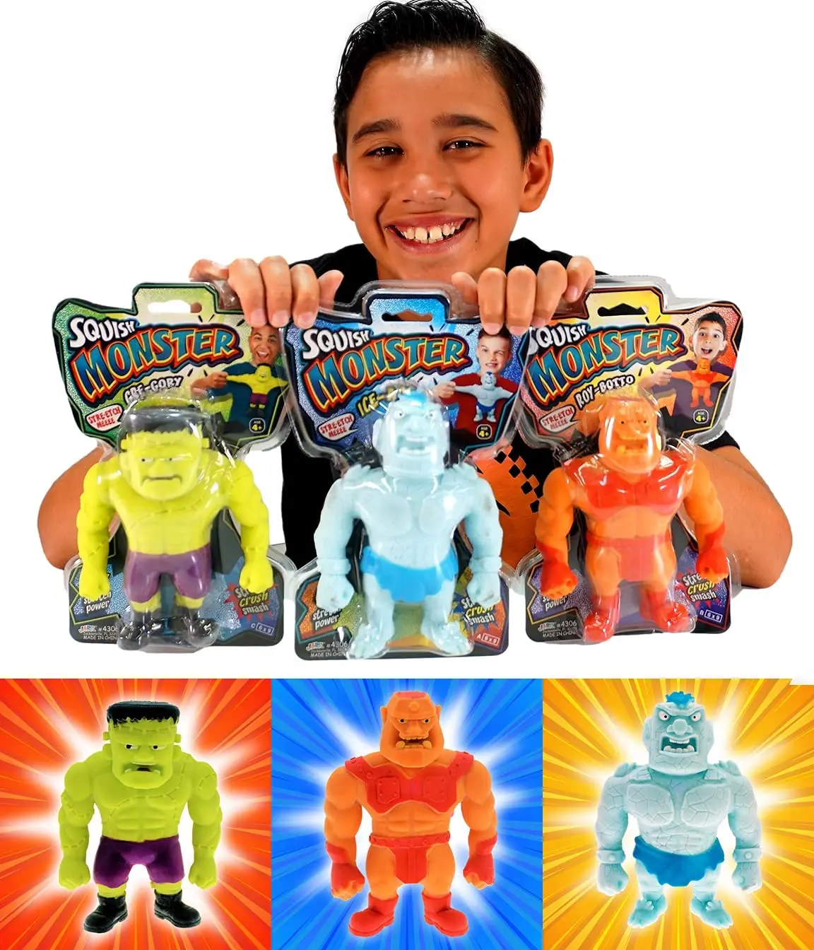 

Стрейчевая игрушка-монстр высотой 6 дюймов (12 монстров в ассортименте), экшн-фигурки на Хэллоуин, Сжимаемый монстр, Тянущая фиджет-игрушка 400%...