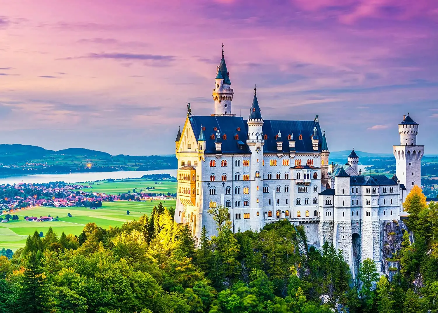 

Jigsaw Puzzle Architecture Neuschwanstein Castle Fun Puzzle Adults Brain Challenge for Kids Teen