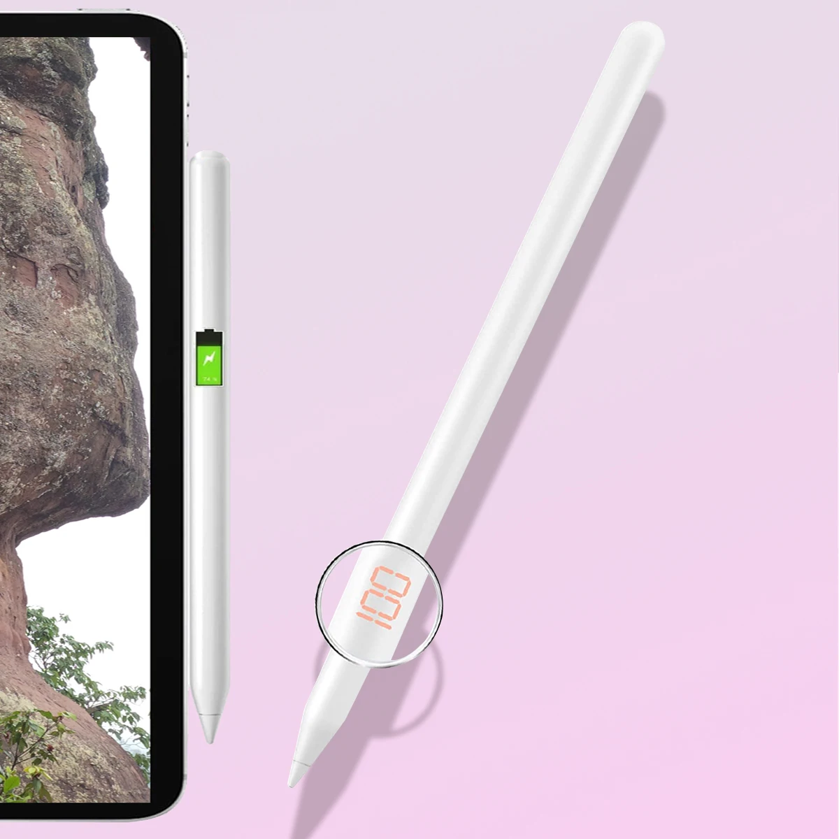 

Stylus Pen for iPad with Wireless Charging,Palm Rejection,Digital Display, for Apple iPad Mini 6,iPad Air 4/5,iPad Pro 11 12.9in