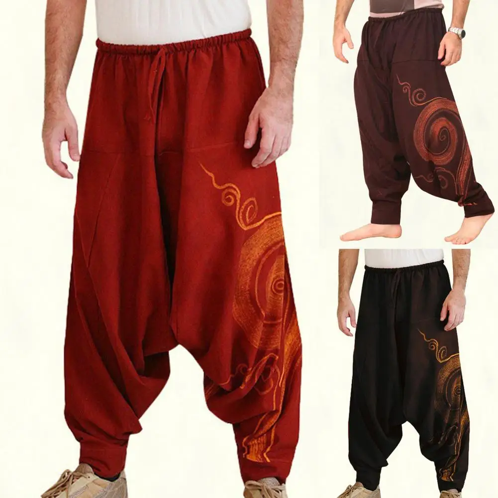 

Terrific Men Trousers Bohemia Style Vintage Spring Trousers Soft Men Harem Pants