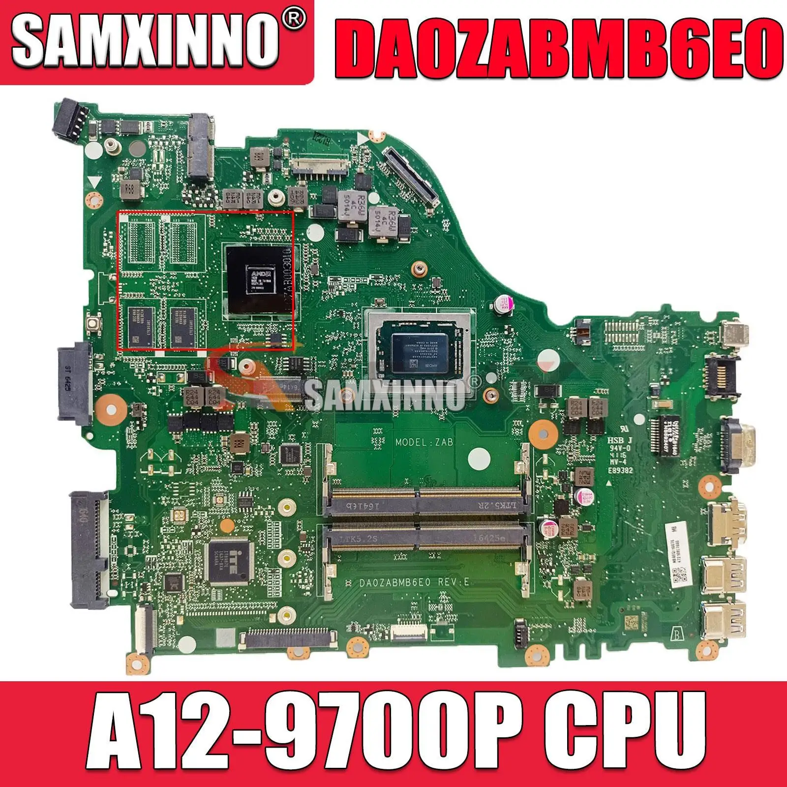 

DA0ZABMB6E0 для Acer F5-522 E5-523 E5-553G E5-523G A10-9600P материнская плата для ноутбука с A12-9700P CPU R8 M445DX 2GB-GPU NBGEQ11007