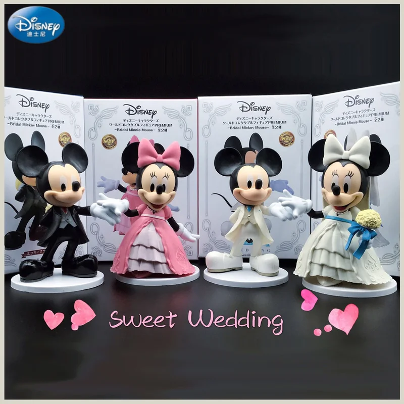 

Disney Q-версия Микки Маус Минни Маус Дональд Дак Маргаритка белое свадебное платье ПВХ Gk украшение для автомобиля куклы Коллекционные Подарки