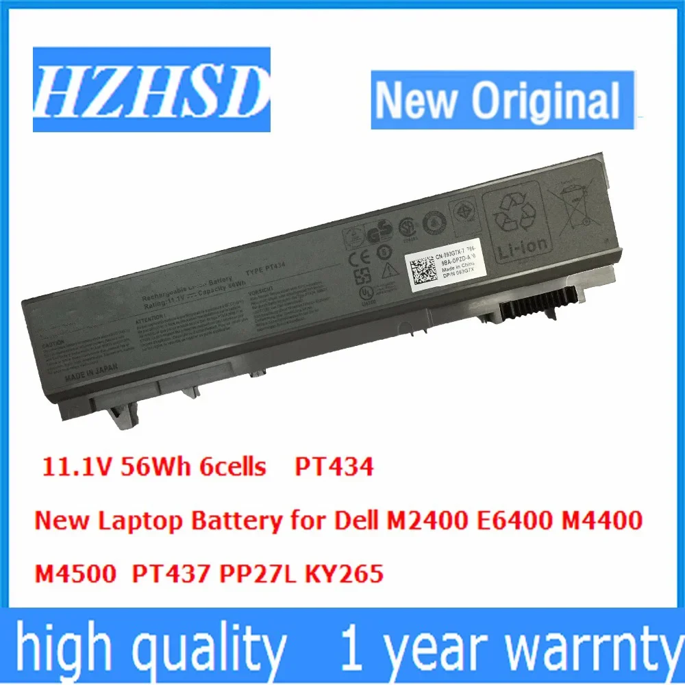 PT434 11 1 В 56 Втч оригинальный аккумулятор для ноутбука Dell E6400 E6410 E6500 E6510 PT435 KY477 FU274 FU571