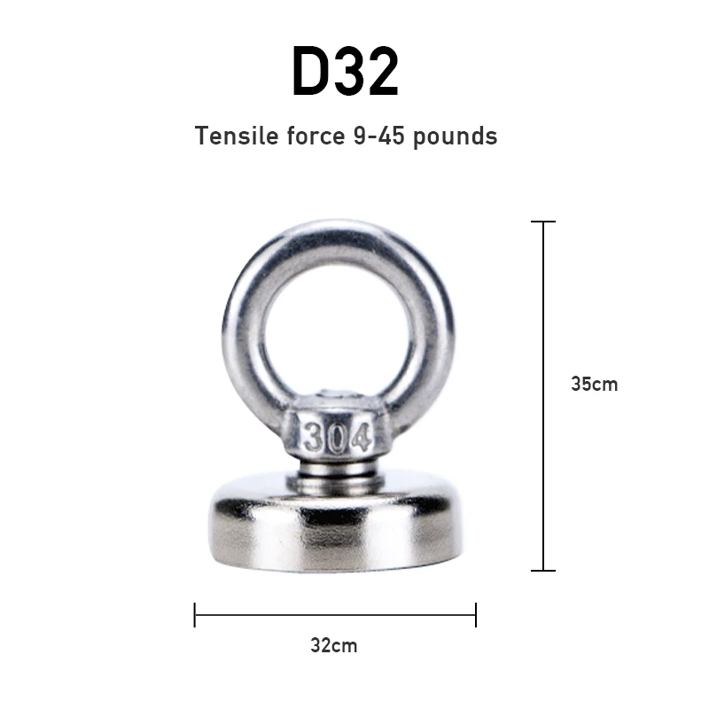 1 шт. магнит для поиска сильный всасывающий Неодимовый рыболовный 9/25/45/115 фунтов