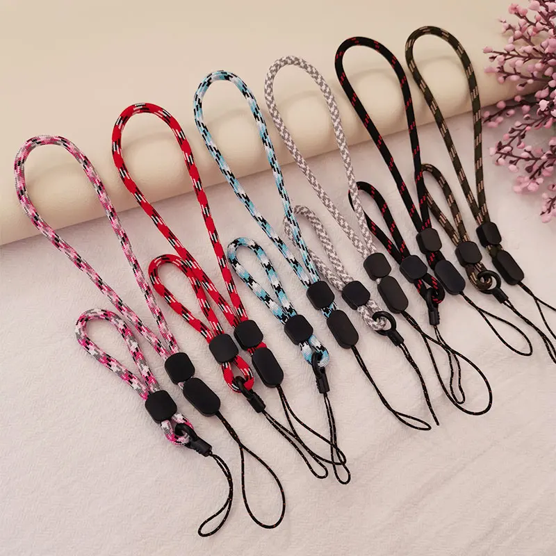 

Short Wrist Rope Hanging Neck Rope with Key Chain Metal Clip Anti-lost Lanyard Short Twist Lanyard Strap Mobile Phone Lanyard