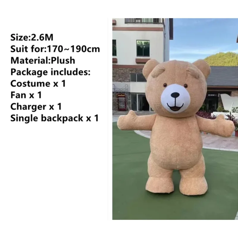 260 см надувной американский медведь плюшевый мишка костюм талисмана рекламная