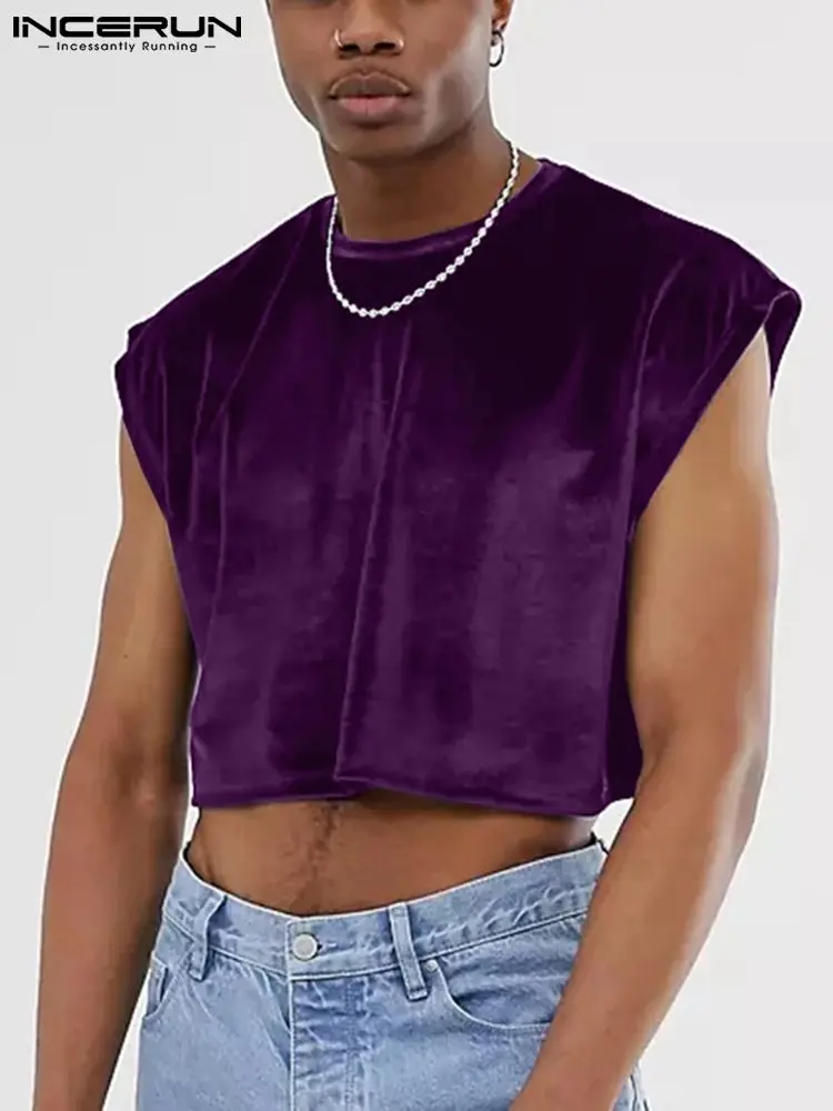 

Casual All-match Simple New Men Vests Stylish Male Hot Sale Short Solid Comfortable All-match Waistcoat S-5XL INCERUN Tops 2022