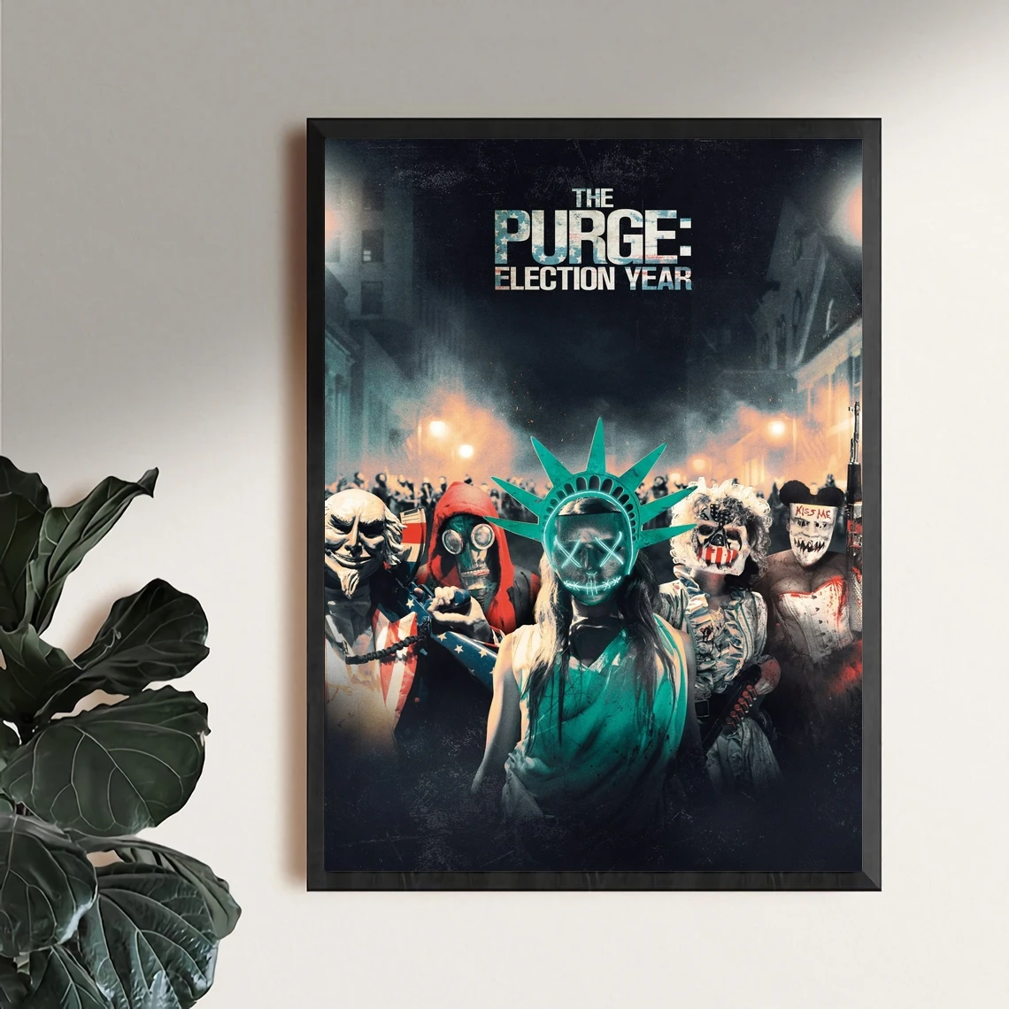 

The Purge Election Year (2016) Movie Poster Star Cover Photo Canvas Print Apartment Home Decor Wall Painting (Unframed)