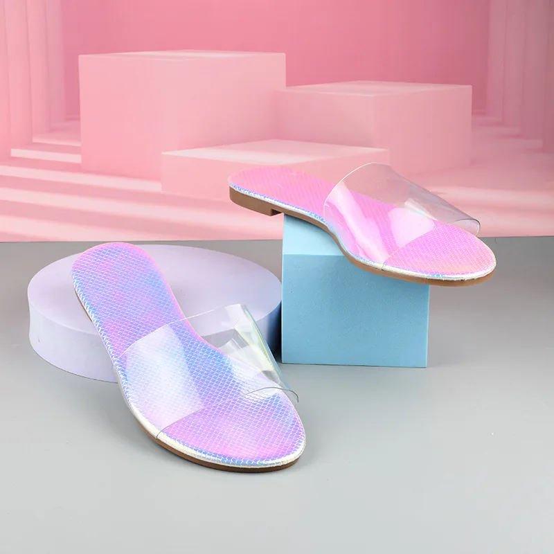 

Women's shoes 2020 new summer sandals and slippers ladies shoes set toe beach slippers plus size sandals