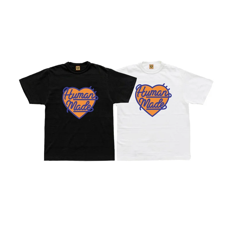 

2022ss HUMAN MADE T Shirt Men Women Slub Cotton T-Shirt HUMAN MADE Tops Tee