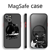 hajime miyagi andy panda phone case transparent magsafe magnetic magnet for iphone 13 12 11 pro max mini wireless charging cover