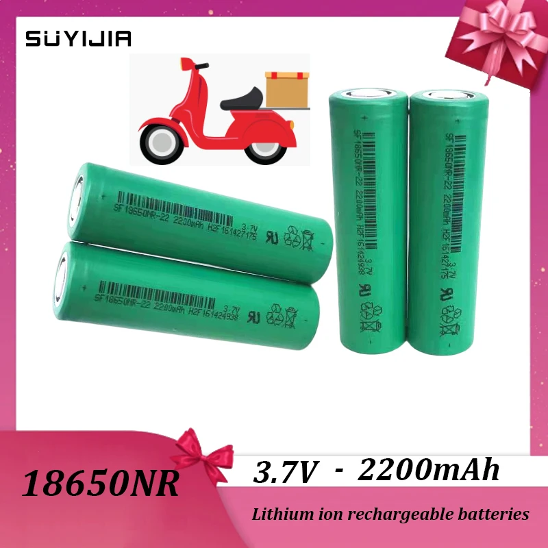 

Suyijia Brand New Original 18650NR Rechargeable Li-ion Battery 3.7V 2200mAh for Toys Flashlight Laser Pointer Remote Control