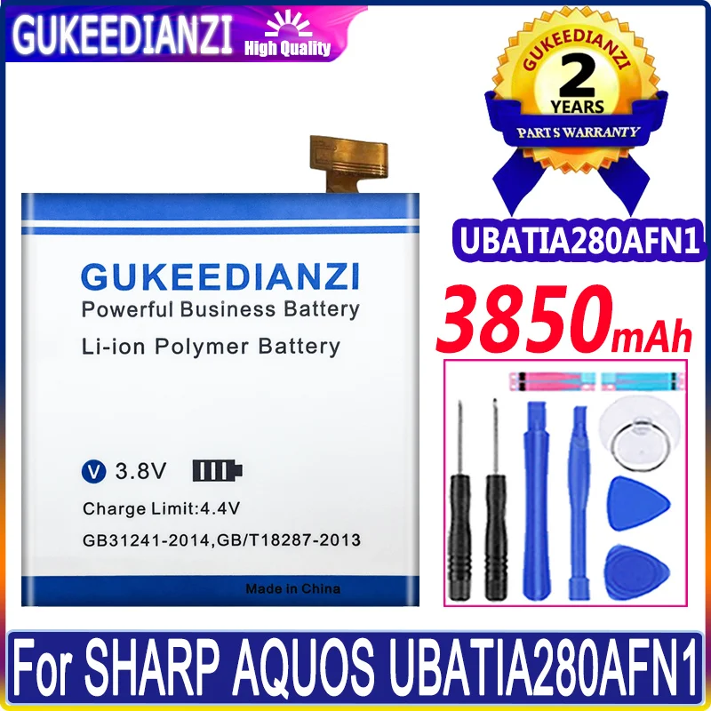 Новый аккумулятор 3850 мАч UBATIA280AFN1 для Sharp Aquos R / SH-03J / SHV39/605SH, аккумуляторы для сотовых телефонов + трек №
