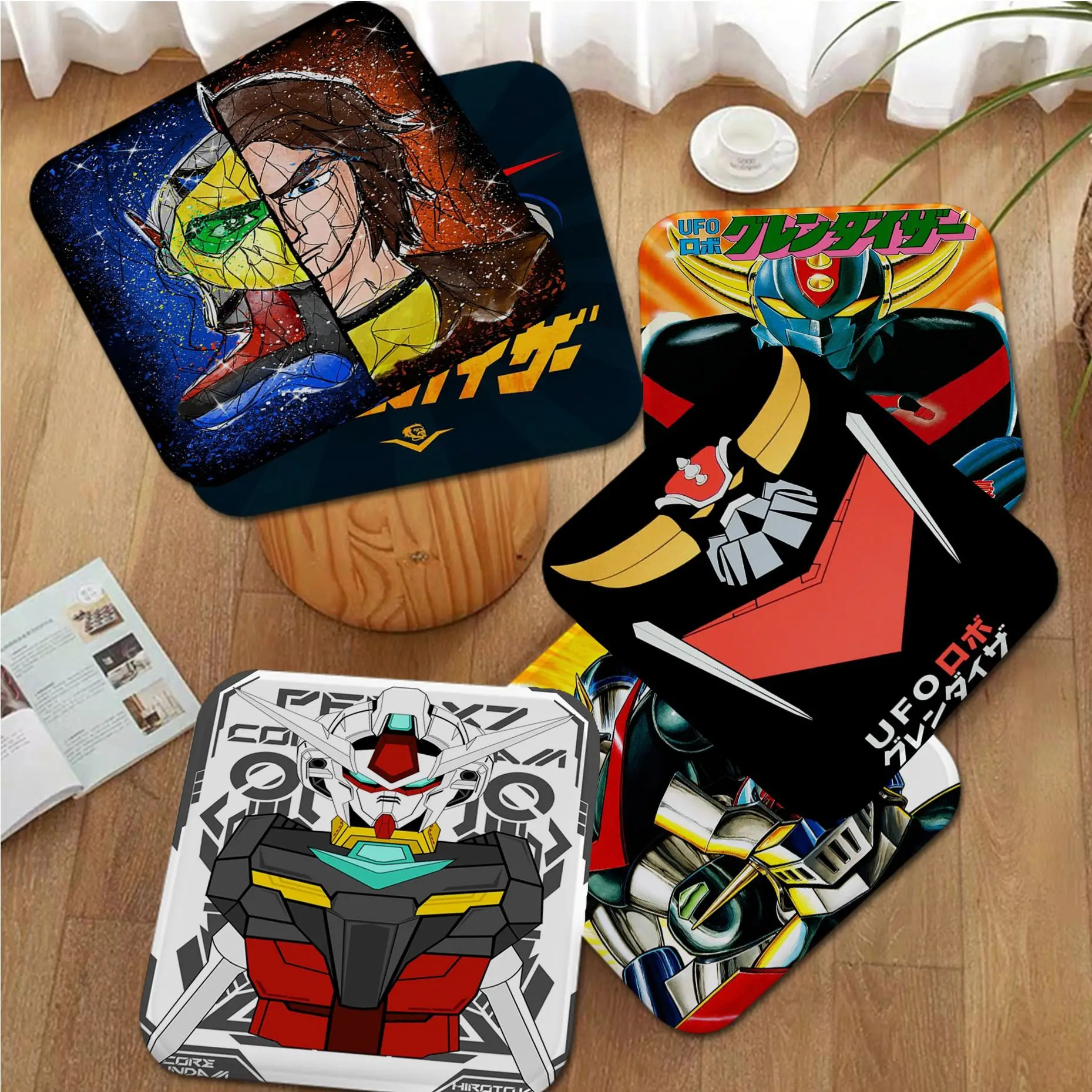 

UFO Robot Grendizer European Seat Cushion Office Dining Stool Pad Sponge Sofa Mat Non-Slip Cushions Home Decor