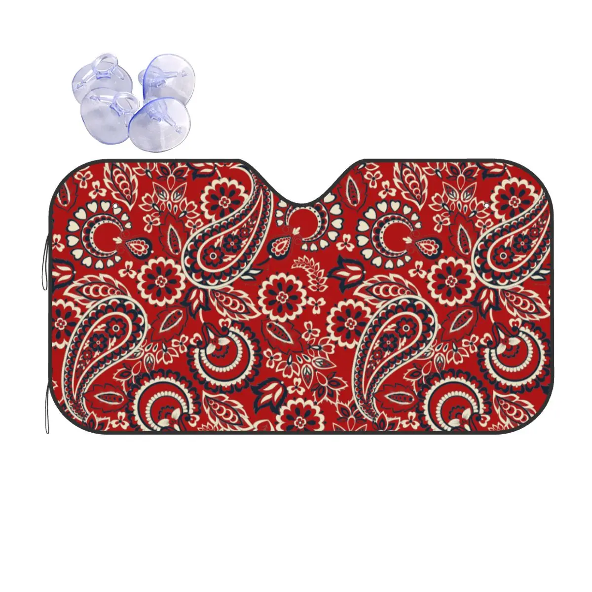 

Paisley Pattern Funny Sunshade Windscreen 76x140cm Vintage Aluminium Foil Sunshade Visor Solar Protect