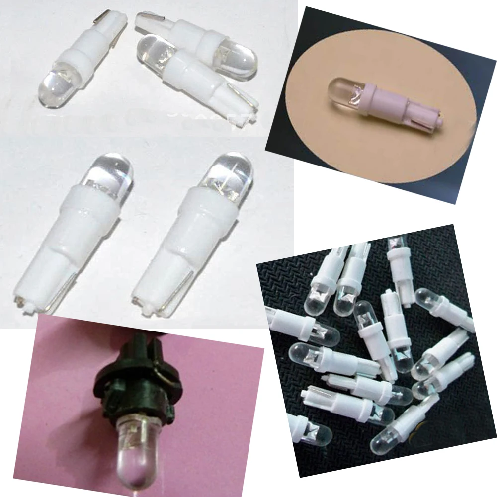 10 шт. T5 клиновидный W2 1 светодиод W5W фонарь Стайлинг автомобиля Приборная панель