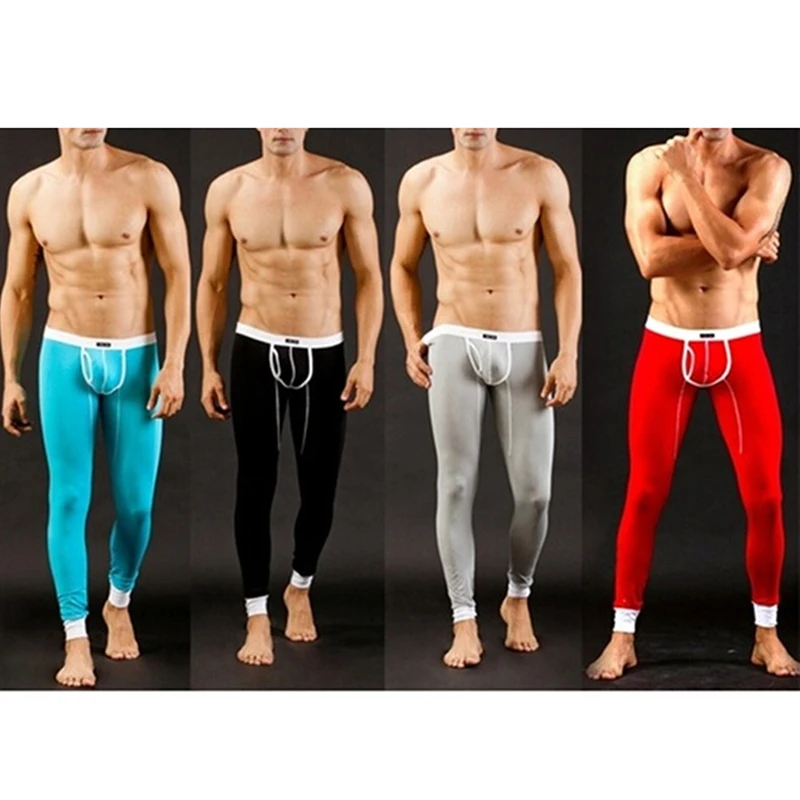 

Мужские утепленные леггинсы, длинные тонкие облегающие леггинсы из модала, пикантные однотонные длинные леггинсы со средней талией