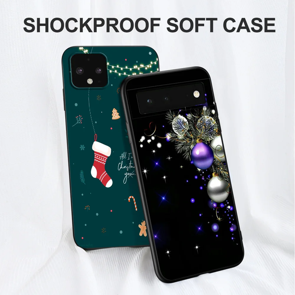 Черный чехол из ТПУ для телефона TCL 20 20L 10 lite 10L PLUS PRO 20E 20R 20SE 20XE 205 20B 20Y Рождество