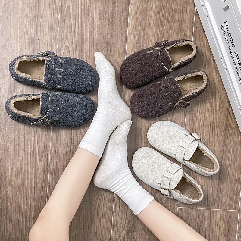 Женская обувь 2024 осенняя женская Modis лоферы на меху без шнуровки новое осеннее