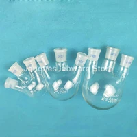 1pcs lab 50 to 2000ml round bottom glass flaskstandard grinding mouth three neck distillation flask chemical reaction flask
