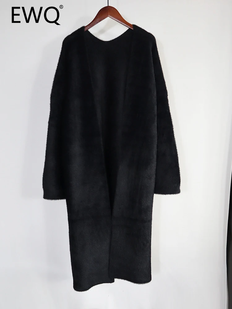 

EWQ Sweet Style Korean Fashion Women Cardigan Sweater Long-sleeve Knitted Solid Color High Waist Female Sweaters Autumn 2023 New