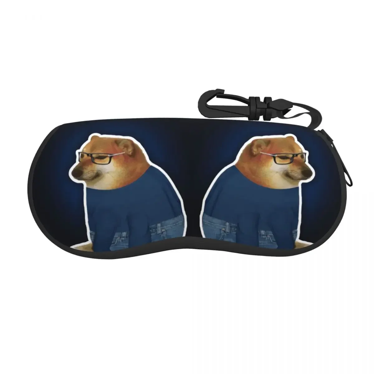 Забавные солнцезащитные очки Cheems Dog мягкий чехол из неопрена на молнии Shiba Inu Dank Meme