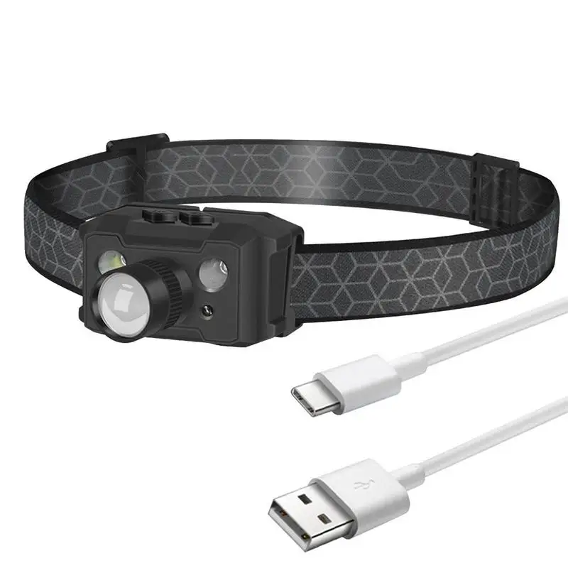 

Rechargeable Headlight Bright LED Head Lamp Flashlight Portable High Lumens LED Bright Head Lamp For Running Outdoor Fishing