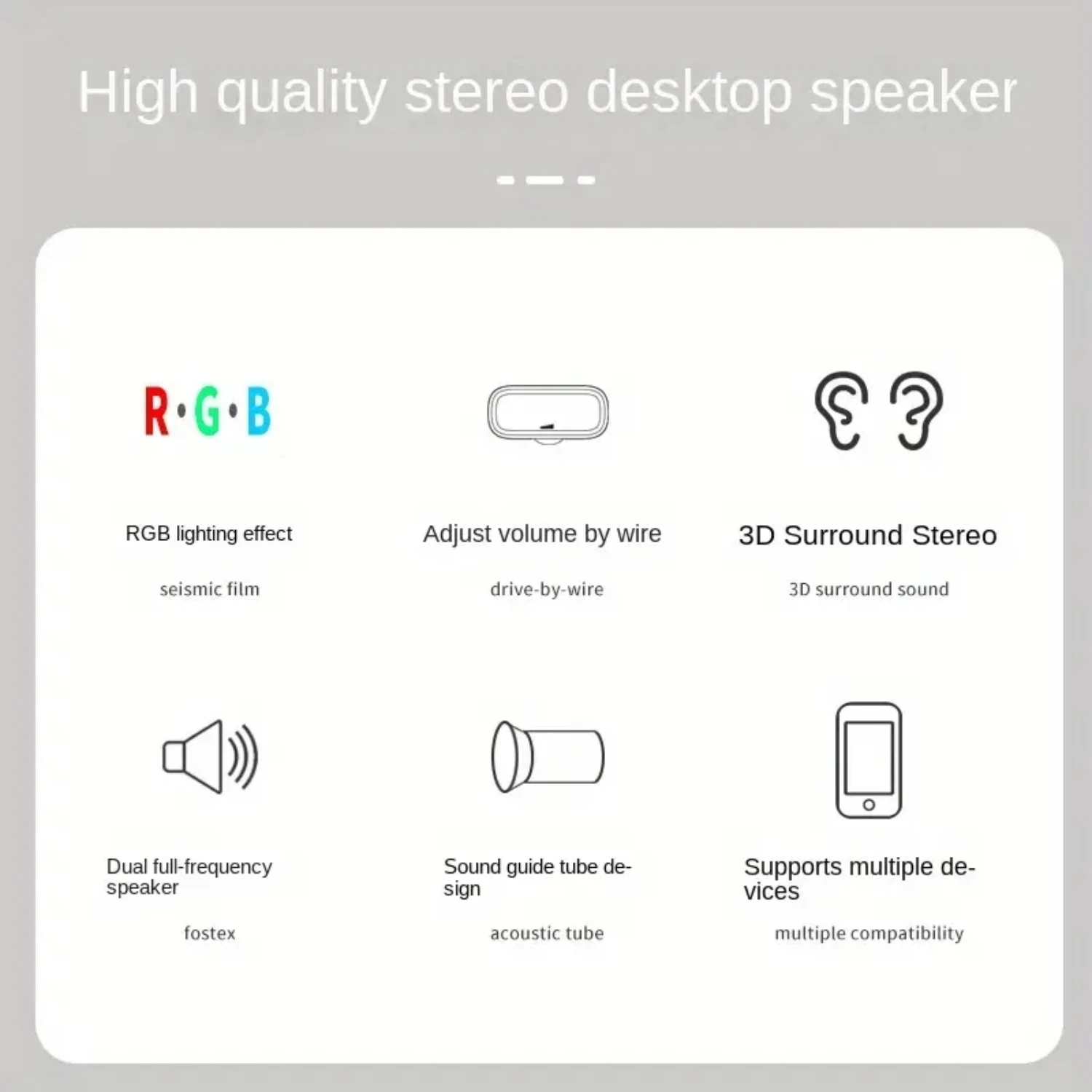 Смарт-часы Altavoces Para Ordenador Caja De Sonido Microfono Estereo HIFl USB Concable Con Luz Escritori