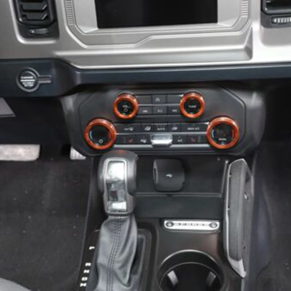 

Car Interior Styling Accessories Air Condition Switch Knob Radio Button Parts Trim Cover For Ford Bronco 2021 2022
