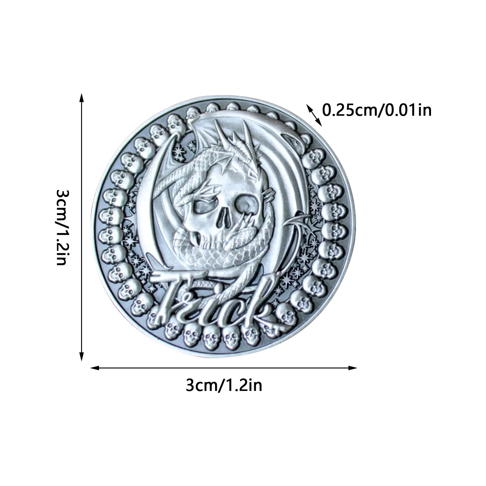 Юбилейные серебряные монеты в виде дракона на Хэллоуин