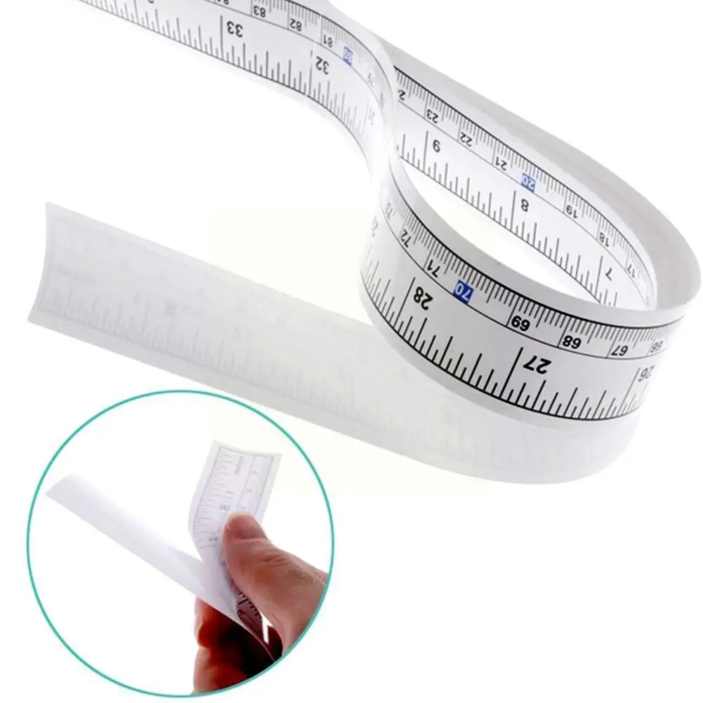 

90 Self Adhesive Metric Measure Tape Vinyl Ruler For Sewing Machine Sticker B8q6