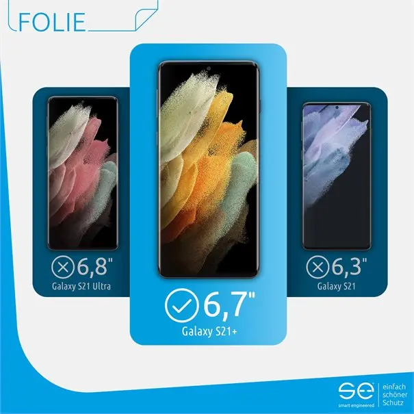 2x3D smart engineering screen protector for Samsung Galaxy S21 + transparent |