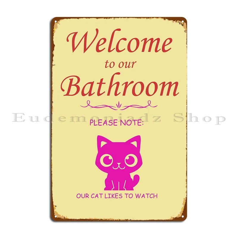 

Toilet Bathroom Metal Plaque Garage Garage Wall Decor Designer Club Tin Sign Poster
