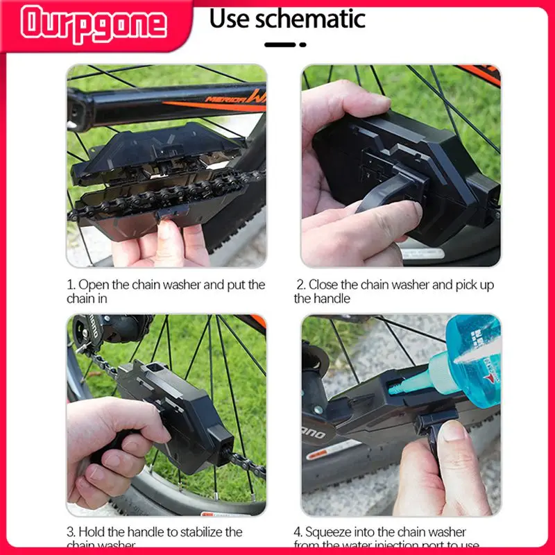

Bike Chain Cleaner Cleaning Bicycle Chain Brush Wash Tool MTB Mountain Bike Protection Oil Bike Chain Bicycle Accessories
