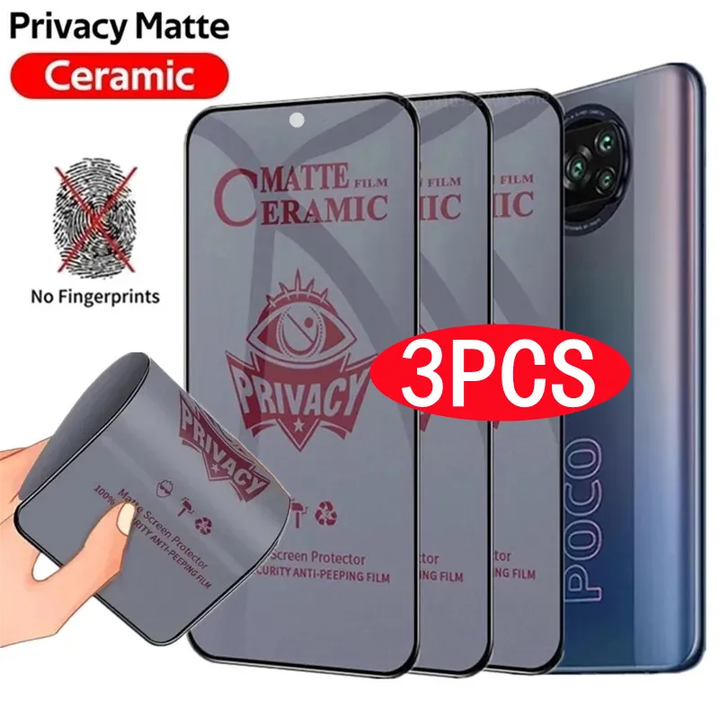 

Matte Ceramic Privacy Screen Protector for Xiaomi Poco X3 Pro F3 M3 M4 Redmi Note 8 9 10 11 Pro 10S 9S 9T 8T 9C 9A Anti-Spy Film