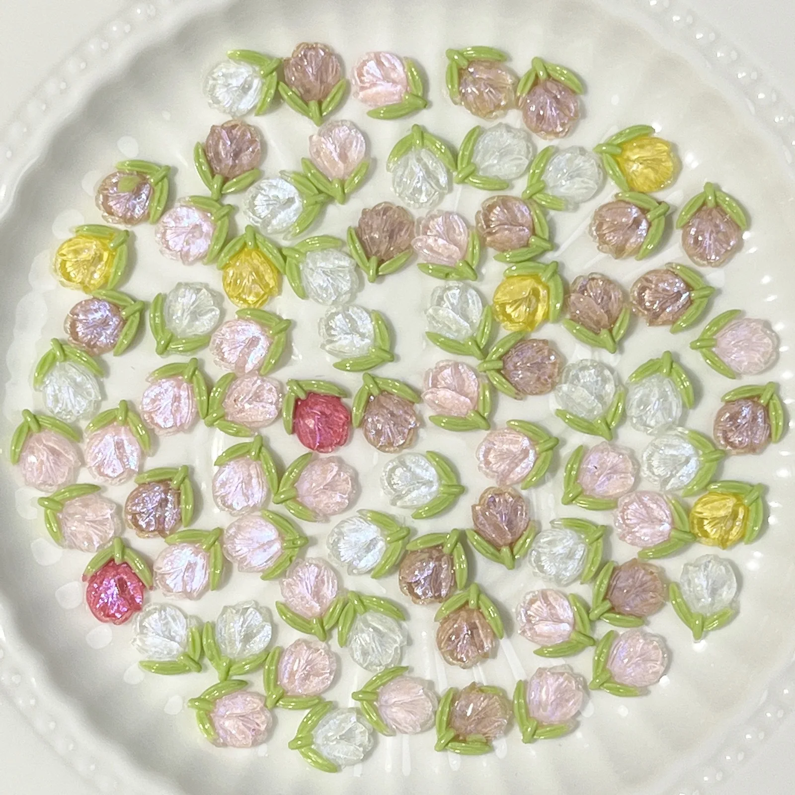 20 шт. подвески для ногтей с рисунком мини-тюльпана изготовления своими руками