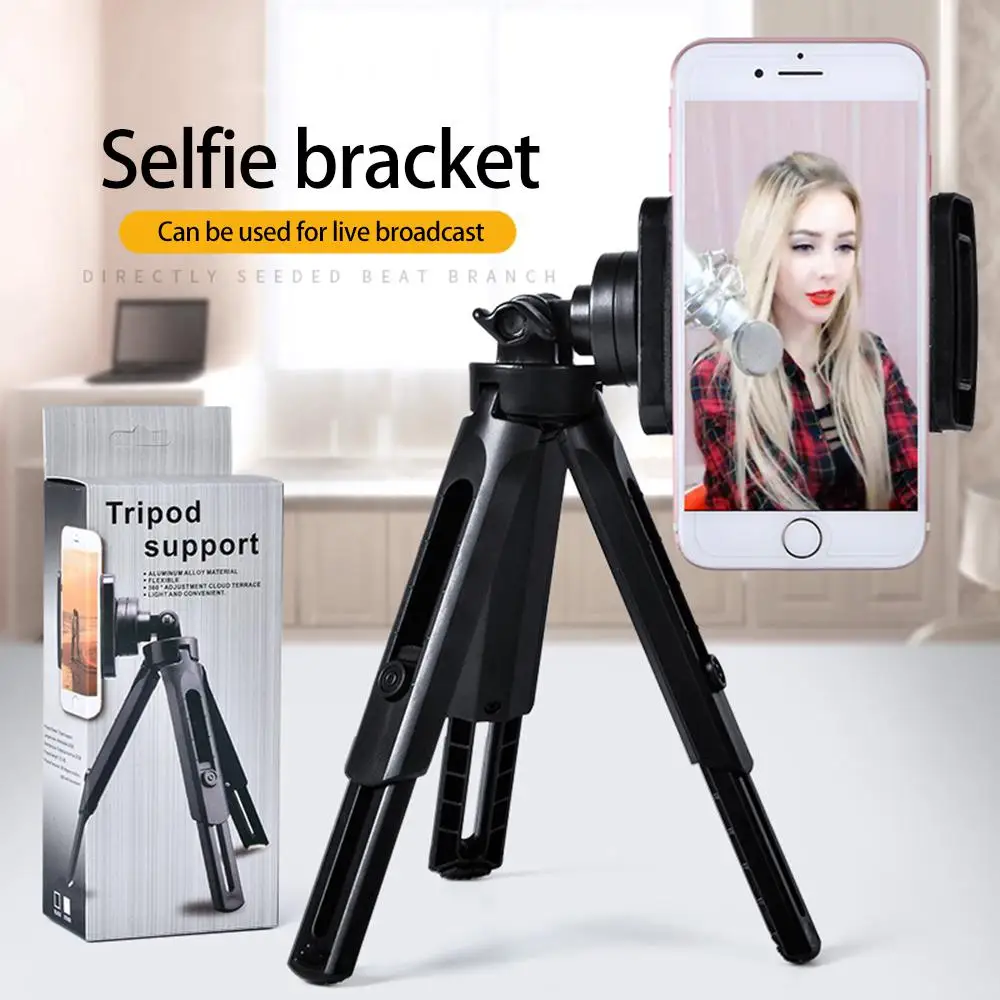 

1PC Mini Portable Tripod Hand Grip Desktop Tripod Stand With Mount Adapter Stand Holder Selfie Stand For Samsung Huawei Xiaomi