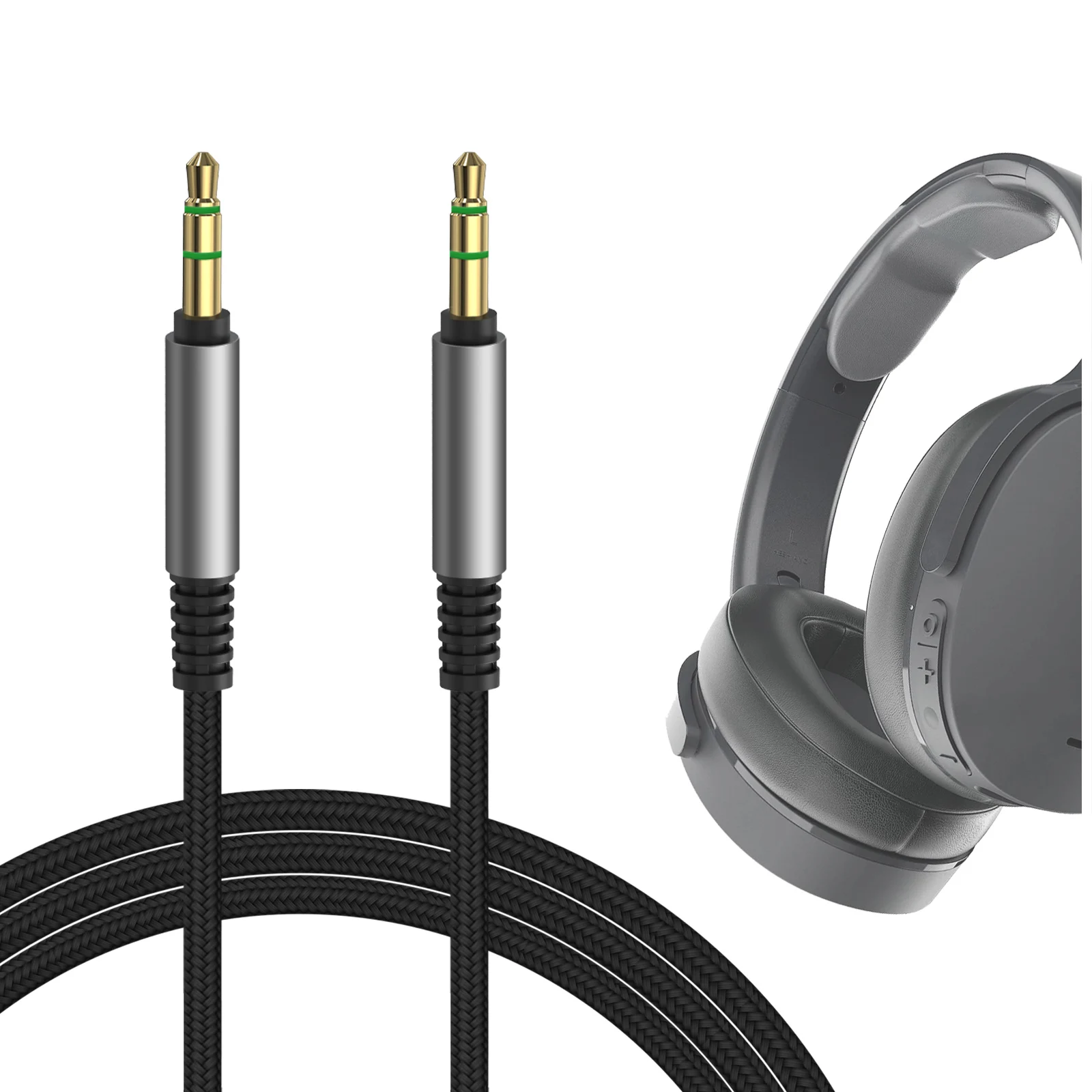 Фото Аудиокабель Geekria, совместимый с Skullcandy Hesh Evo, Hesh ANC, Crusher Evo, Crusher EVO, Crusher ANC, Hesh 3, Hesh 2. №1